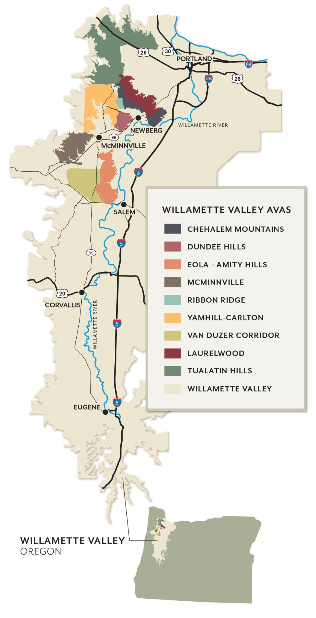 The Ultimate Guide to Willamette Valley Wine Regions &Maps