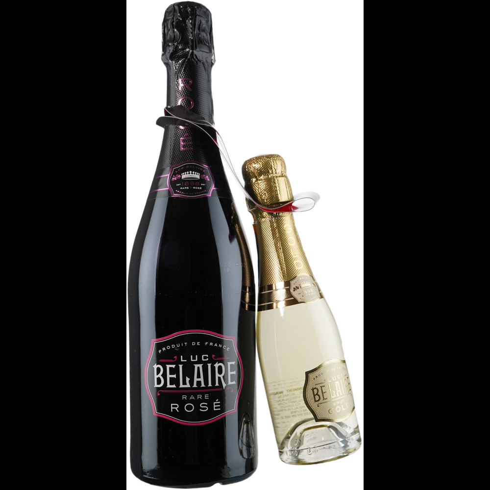 Luc Belaire Rare Rose Hitchhiker Pack with Brut Gold 187ml