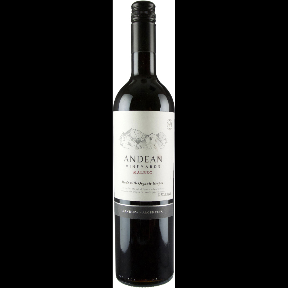 Andean Vineyards Malbec Organic 2021 750 ml Bottle 