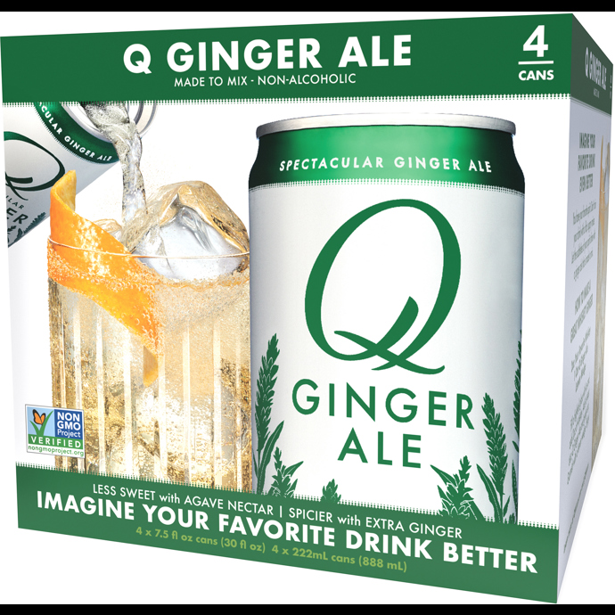 Q Ginger Beer, Spectacular, Bold & Spicy - 4 pack, 7.5 fl oz cans